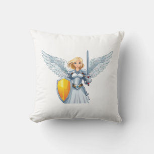 Cute woman Angel's with open wings Cushion