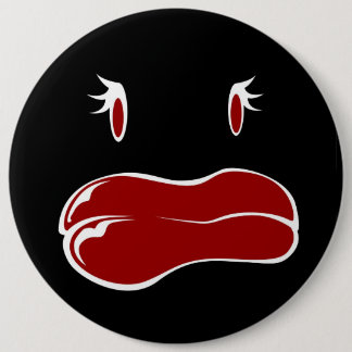 Cute woman monster face 6 cm round badge