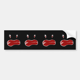 Cute woman monster face bumper sticker