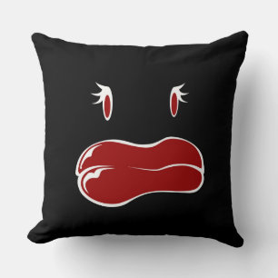 Cute woman monster face cushion