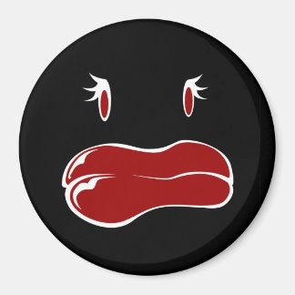 Cute woman monster face magnet