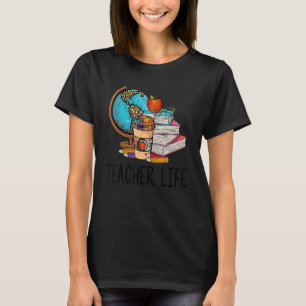Cute Woman Women Teacher Reading Books Pencil Educ T-Shirt