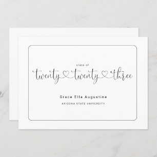 Cute Woman's Graduation Announcement 