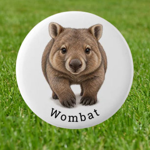 Cute Wombat 6 Cm Round Badge