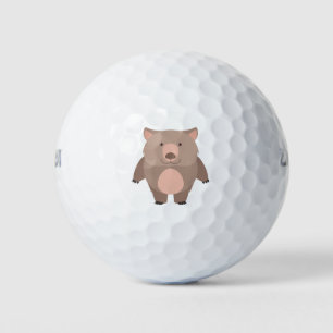 Cute wombat golf balls