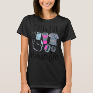 Cute women RN symbol nursing job work nurse Cath l T-Shirt