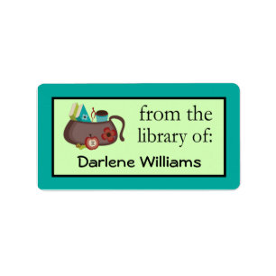 Cute Womens Personalised Bookplate Stickers Gift
