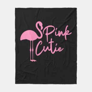 Cute Womens Pink Flamingo Pink Cute Flamingo Fleece Blanket