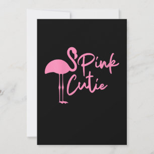 Cute Womens Pink Flamingo Pink Cute Flamingo Holiday Card