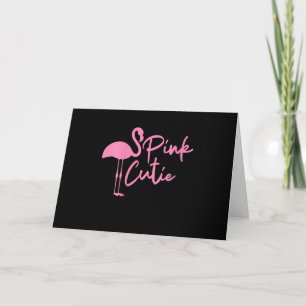 Cute Womens Pink Flamingo Pink Cute Flamingo Holiday Card
