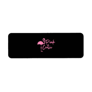 Cute Womens Pink Flamingo   Pink Cute   Flamingo Return Address Label