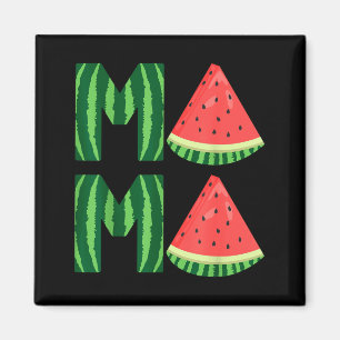 Cute women's watermelon mama vintage summer fruit magnet