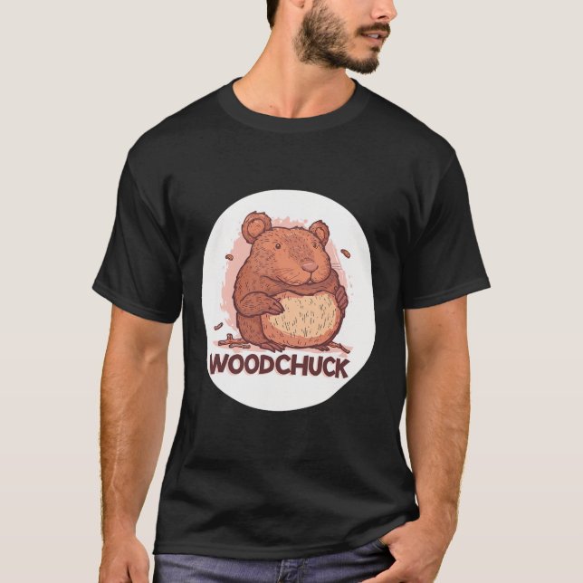 Cute Woodchuck Costume For Charming Animals Lovers T-Shirt (Front)