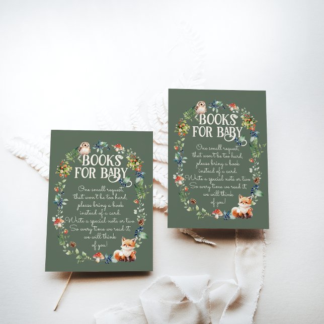 Cute Woodland Animal Adventure Neutral Baby Shower Enclosure Card (Creator Uploaded)