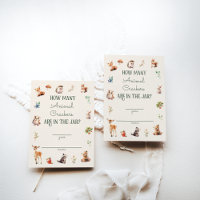 Cute Woodland Animal Adventure Neutral Baby Shower
