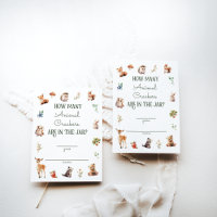 Cute Woodland Animal Adventure Neutral Baby Shower