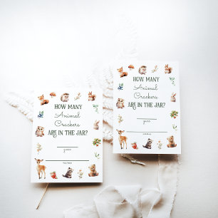 Cute Woodland Animal Adventure Neutral Baby Shower Enclosure Card