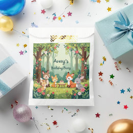 Cute Woodland Animal Child Birthday Favour Bag