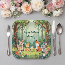 Cute Woodland Animal Child Birthday