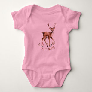 Cute Woodland Animal Deer Water Personalised name Baby Bodysuit