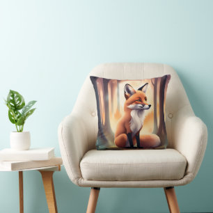 Cute Woodland Animal Fox Baby Cushion