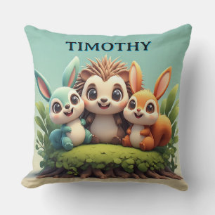 Cute Woodland Animal Friends Cushion