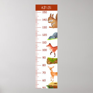 Cute Woodland Animal Growth Charts