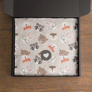 Cute Woodland Animal Kids Pattern Tissue Paper