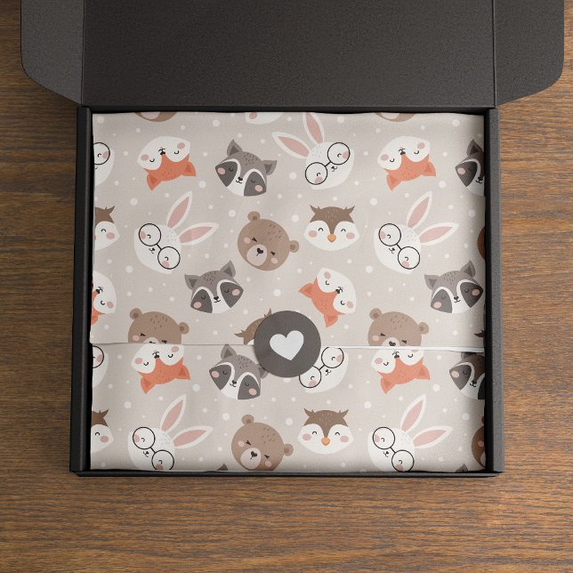 Cute Woodland Animal Kids Pattern Tissue Paper (Creator Uploaded)