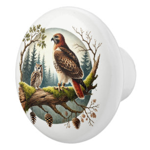 Cute Woodland animal lovers birds Ceramic Knob