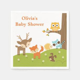 Cute Woodland Animal Napkins
