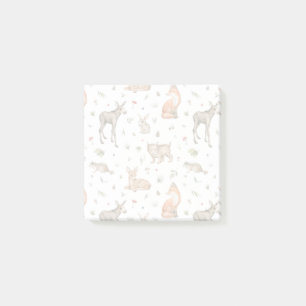 Cute Woodland Animal Pattern Post-it Notes