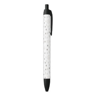 Cute Woodland Animal Track Pattern Black Ink Pen