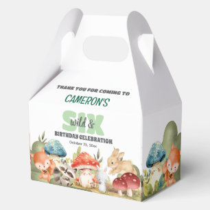 Cute Woodland Animals 6th Birthday Party  Favour Box