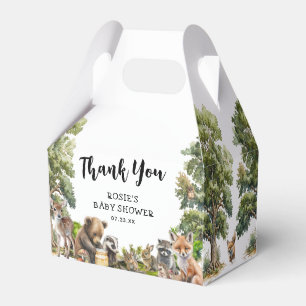 Cute Woodland Animals Baby Shower Favour Box