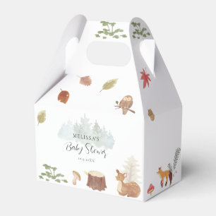 Cute Woodland Animals Baby Shower Favour Box