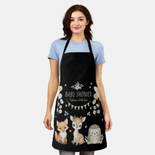 Cute Woodland Animals Baby Shower Fox, Deer Apron