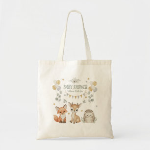 Cute Woodland Animals Baby Shower Fox, Deer Tote Bag