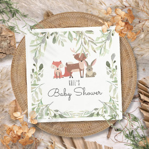 Cute Woodland Animals Baby Shower Sprinkle Napkin