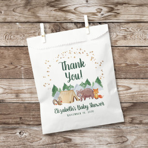 Cute Woodland Animals Baby Shower Thank You Favour Bag