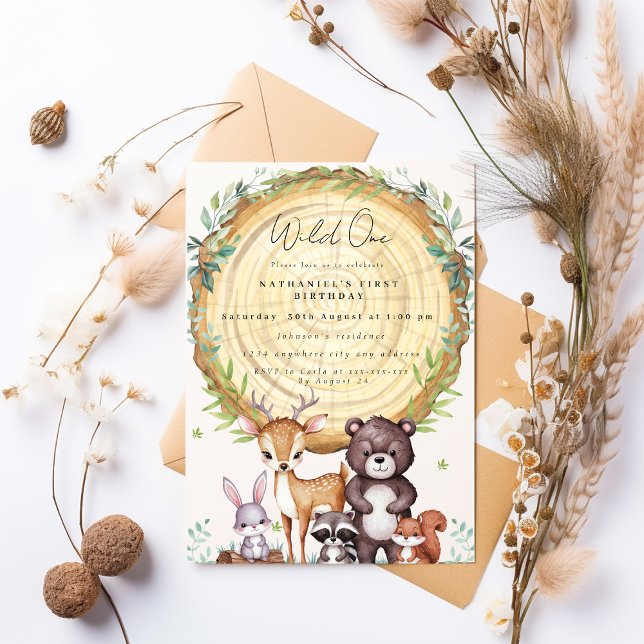 Cute woodland animals birthday invitation  (Creator Uploaded)