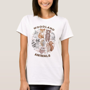 Cute Woodland Animals Birthday  T-Shirt