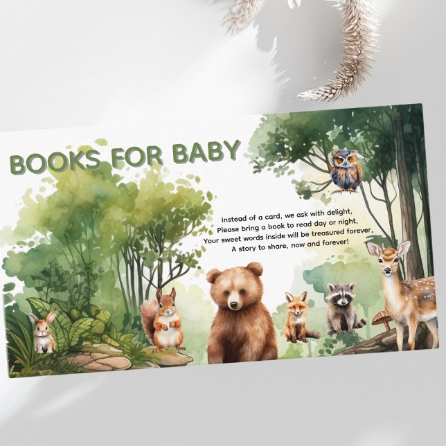 Cute Woodland Animals Books for Baby Enclosure Card (Creator Uploaded)