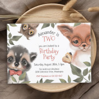 Cute Woodland Animals Child's Birthday Party