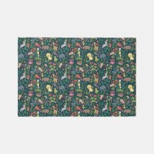 Cute Woodland Animals Elephant Birds Flowers