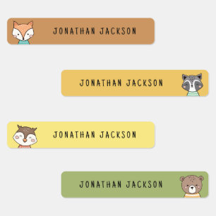 Cute woodland animals kids name