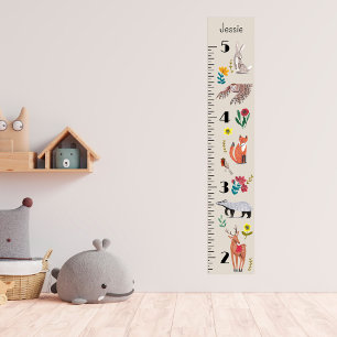 Cute Woodland Animals Neutral Growth Chart