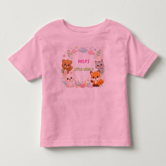 Cute Woodland Animals Nursery Wall Art – Bear Toddler T-Shirt