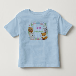Cute Woodland Animals Nursery Wall Art – Bear Toddler T-Shirt