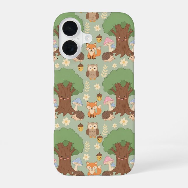 Cute Woodland Animals Pattern Phone Case (Back)